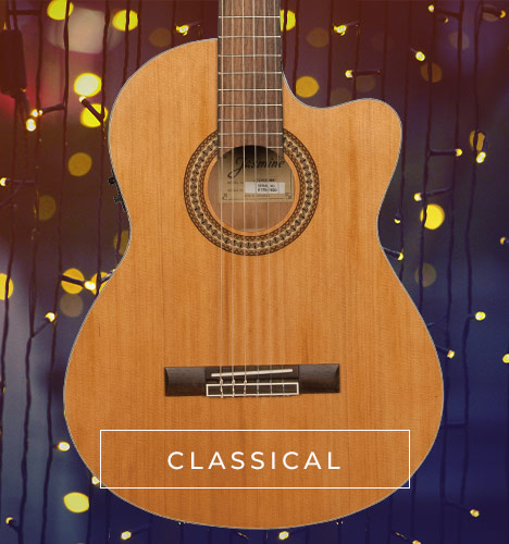 body of classical Jasmine acoustic guitar